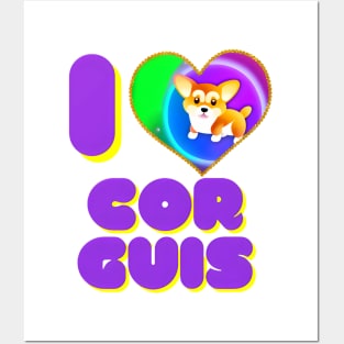 I love Corguis Posters and Art